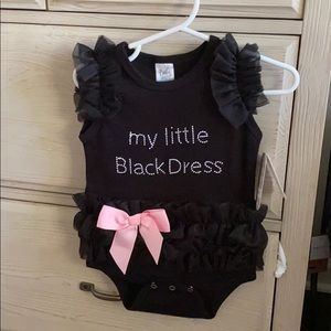 Baby Ganz Little Black Dress Onesie